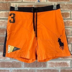 Polo Ralph Lauren Big Pony Swim Trunks Shorts 6 Inch Inseam Men’s Small Orange 3